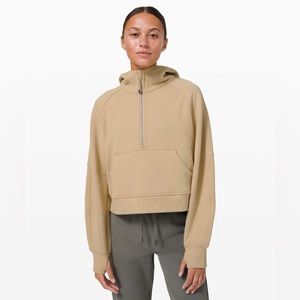lululemon oversized scuba cropped half zip hoodie sweatshirt